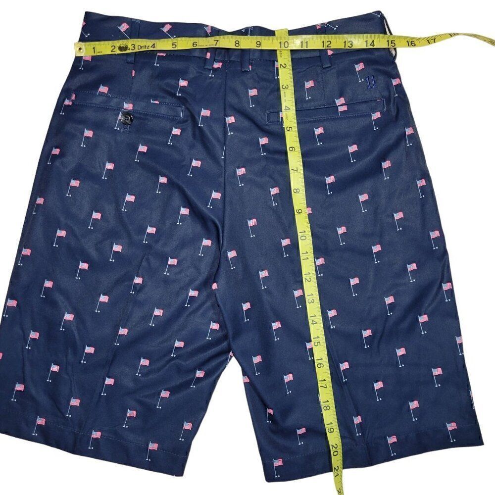 Walter Hagen Shorts Men Size 30 All over print American Flag‎ Stretch Waistband - Picture 12 of 12